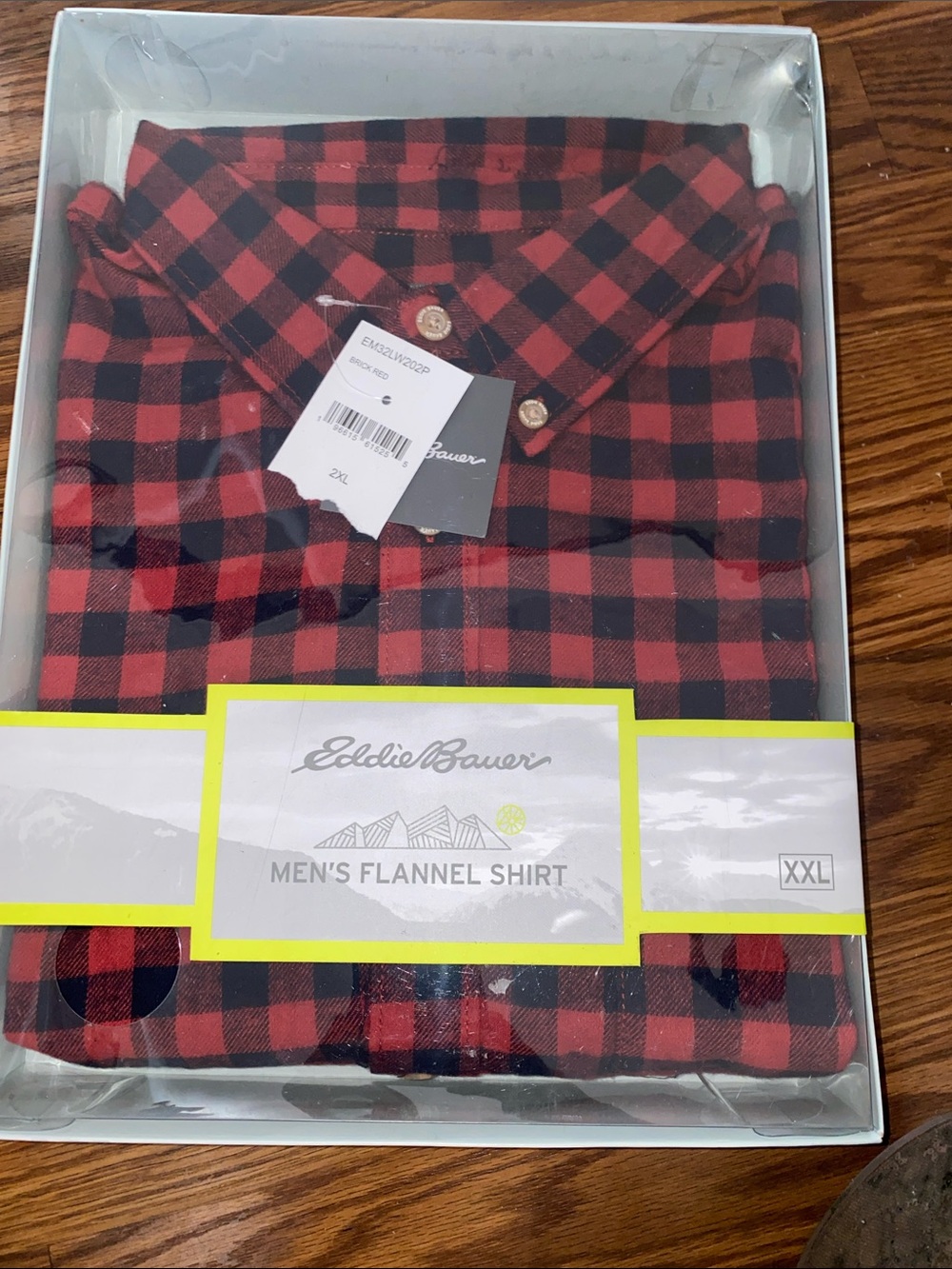 Eddie Bauer Red and Black Buffalo Check Flannel Shirt